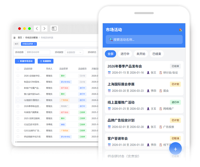 市场活动全流程管理